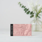 ピンクフォイルテクスチャ+黒 名刺 (スタンド正面)