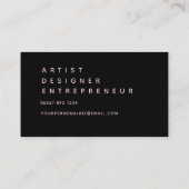 ピンクフォイルテクスチャ+黒 名刺 (裏面)