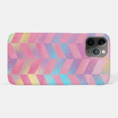 ピンクフォイルルックシェブロン Case-Mate iPhoneケース (裏面(横))