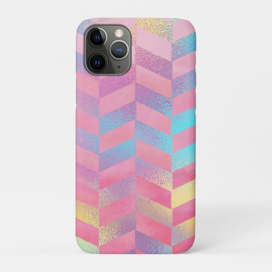 ピンクフォイルルックシェブロン Case-Mate iPhoneケース (裏)