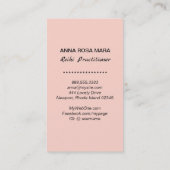 *~*ピンクフォイル-霊気開業医のマスターシンボル 名刺 (裏面)