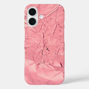 ピンクフォイル iPhone 16ケース