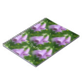 ピンクフォックスグローブフラワーズアートパターン ノートブック (左側)