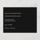 ピンクフォトガーリー卒業招待状 インビテーションポストカード (裏面)