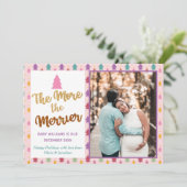 ピンクフォトクリスマスレインボーホリデープレグナンシング 案内状 (スタンド正面)