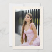 ピンクフォトシャンパ描ンタワーサーティ誕生日 招待状 (裏面)