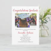 ピンクフォト卒業パーティーへの招待 招待状 (スタンド正面)