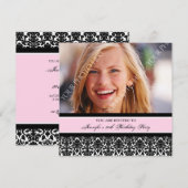 ピンクフォト20thバースデーパーティ招待状 招待状 (正面/裏面)