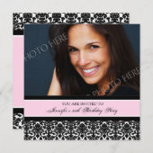 ピンクフォト35thバースデーパーティ招待状 招待状 (正面/裏面)