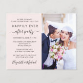 ピンクフォトQRコードウェディングレセプション招待状 (正面)