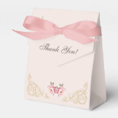 ピンクフォルアルロココヴィンテージ牡丹ベビーシャワー フェイバーボックス (正面サイド)