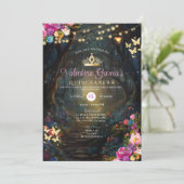 ピンクフォレストキンセアニラ15アノスフラワーズ金ゴールド 招待状 (スタンド正面)