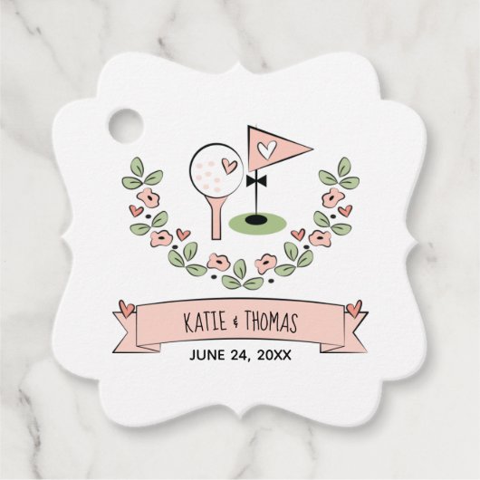 ピンクフォーエバーゴリーゴルフボールティーありがとう フェイバータグ (正面)