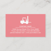 ピンクフォークリフト建築 名刺 (裏面)