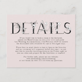 ピンクフォーマルのフローラ文字結婚のエンクロージャカード エンクロージャーカード