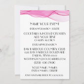 ピンクフォーマルタイ招待状 招待状 (裏面)