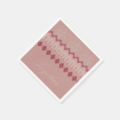 ピンクフォーマルブルゴーニュとフローラ スタンダードカクテルナプキン (角)