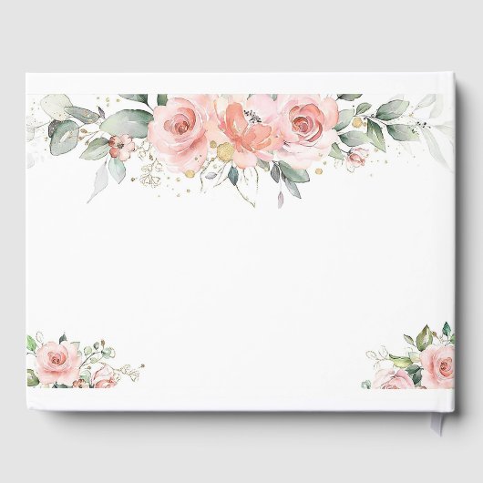 ピンクフォーラルザガールベビーシャワーゲストブック ゲストブック (裏面)