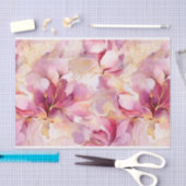 ピンクフクシア モダンアブストラクト ユリ 薄葉紙 (クラフト)