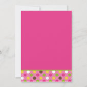 ピンクフクロウのベビーシャワー招待状 - 女の子 招待状 (裏面)