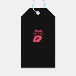 ピンクフクロウの贈り物ラベル ギフトタグ