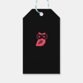 ピンクフクロウの贈り物ラベル ギフトタグ (裏面)