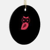 ピンクフクロウオーナメント セラミックオーナメント (右)