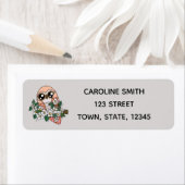 ピンクフクロウカスタム住所 シール (インサイチュ)