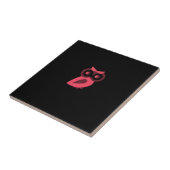 ピンクフクロウセラミックタイル タイル (側面)