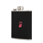 ピンクフクロウビニールフラ包まれたスコ フラスク (左)