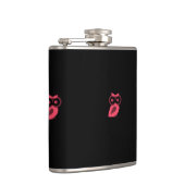 ピンクフクロウビニールフラ包まれたスコ フラスク (右)