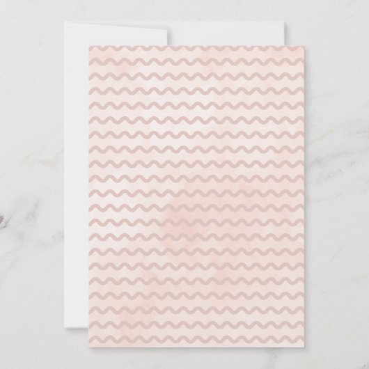 ピンクフクロウフローラベビー単語スクランブルゲームカード 招待状 (裏面)