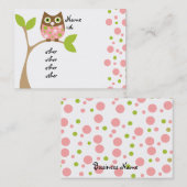 ピンクフクロウベビー 名刺 (正面/裏面)