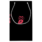 ピンクフクロウ抱き枕 スモールペーパーバッグ (裏面)