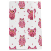 ピンクフクロウ抱き枕 ミディアムペーパーバッグ (正面)