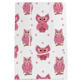 ピンクフクロウ抱き枕 ミディアムペーパーバッグ (裏面)