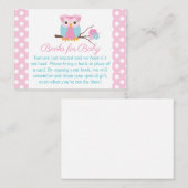 ピンクフクロウ書依頼カードフクロウ書挿入 エンクロージャーカード (正面/裏面)