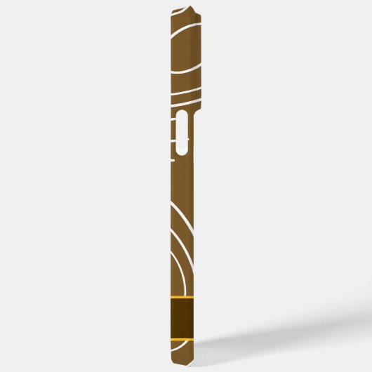 ピンクフクロウ木目ジグザグカラーの選択 Case-Mate iPhoneケース (裏面 / 右)