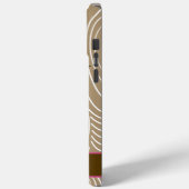 ピンクフクロウ木目ジグザグカラーの選択 Case-Mate iPhoneケース (裏面 / 左)