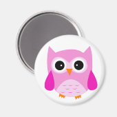ピンクフクロウ磁石 マグネット (正面/裏面)