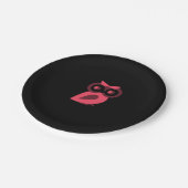 ピンクフクロウ紙プレート ペーパープレート (アングル)