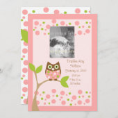 ピンクフクロウ誕生の発表… 案内状 (正面/裏面)