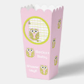 ピンクフクロウ赤ちゃんシャワー フェイバーボックス (裏面)
