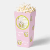 ピンクフクロウ赤ちゃんシャワー フェイバーボックス (はじけた状態)