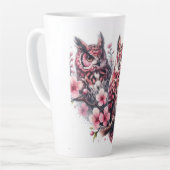 ピンクフクロウ カフェラテマグ (左アングル)