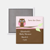 ピンクフクロウ マグネット (正面/裏面)