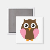 ピンクフクロウ マグネット (正面/裏面)