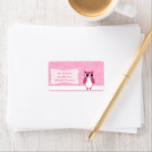 ピンクフクロウ(レトロ円) ラベル (インサイチュ)