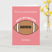 ピンクフットボール16番誕生日カード カード (黄色い花)