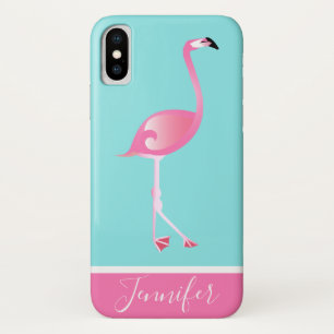 ピンクフパーソナライズされたラミンゴ iPhone X ケース